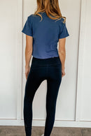 Wifey Cropped Tee in Indigo Blue