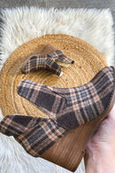 Ember Plaid Wedge Booties