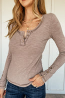 The Kit Henley in Mocha (Buy One, Get One 40% Off)