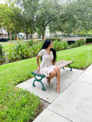 Polka Dot Dress Beige