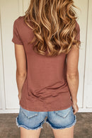 Basic Pocket Tee in Mocha