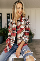 The Mindy Red Plaid Shacket
