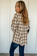 Black & Cider Plaid Top