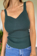 Sweetheart Cut Sweater Tank