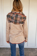 October Plaid Contrast Pullover