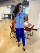 Buttoned Ruffled Sleeve Blouse