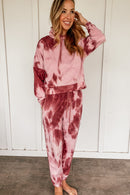 Maroon Tie Dye Lounge Set