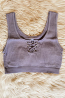 Ribbed Basic Set in Dark Lilac