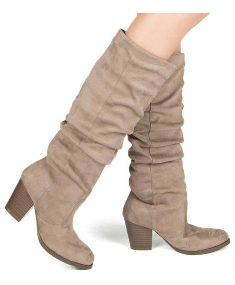 Taupe Scrunch Boots