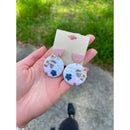 Blush Floral Clay Earrings