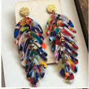 Light weight Acrylic Leaf Earring Dangles