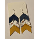 3 Tiered Chevron Earrings