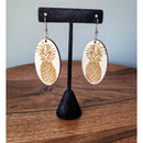 Engraved Pineapple Earrings