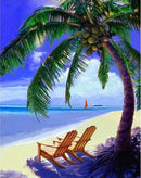 Diamond Dot DIY Paintings-Full Round 12x12- 4 Coastal Designs(602)