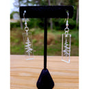 Engraved Clear Acrylic Pine Tree Earrings