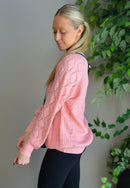 Cable Knit Pink Sweater 