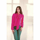 Blooms -Fuchsia Tie Blouse