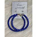 Blue Bling Earring Set
