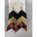 3 Tiered Chevron Earrings