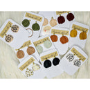 Clay Pumpkin Stud Earrings