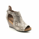 Snakeskin Wedge Sandal