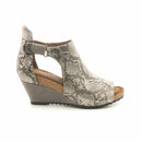 Snakeskin Wedge Sandal