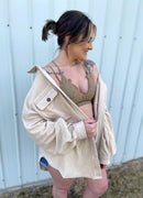 Our Love Story Begins Lace Bralette - tan