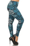 Teal Dandelion Legging(317)