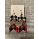 3 Tiered Chevron Earrings