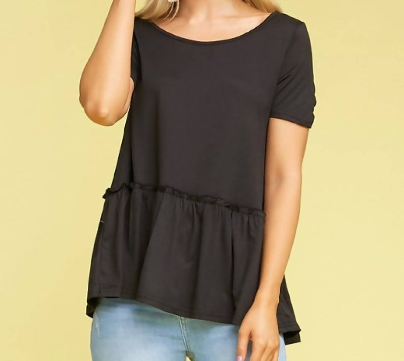 Baby Doll Top With Bottom Ruffle