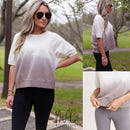 Maeve Dip-Dye Ombre Cotton Tee
