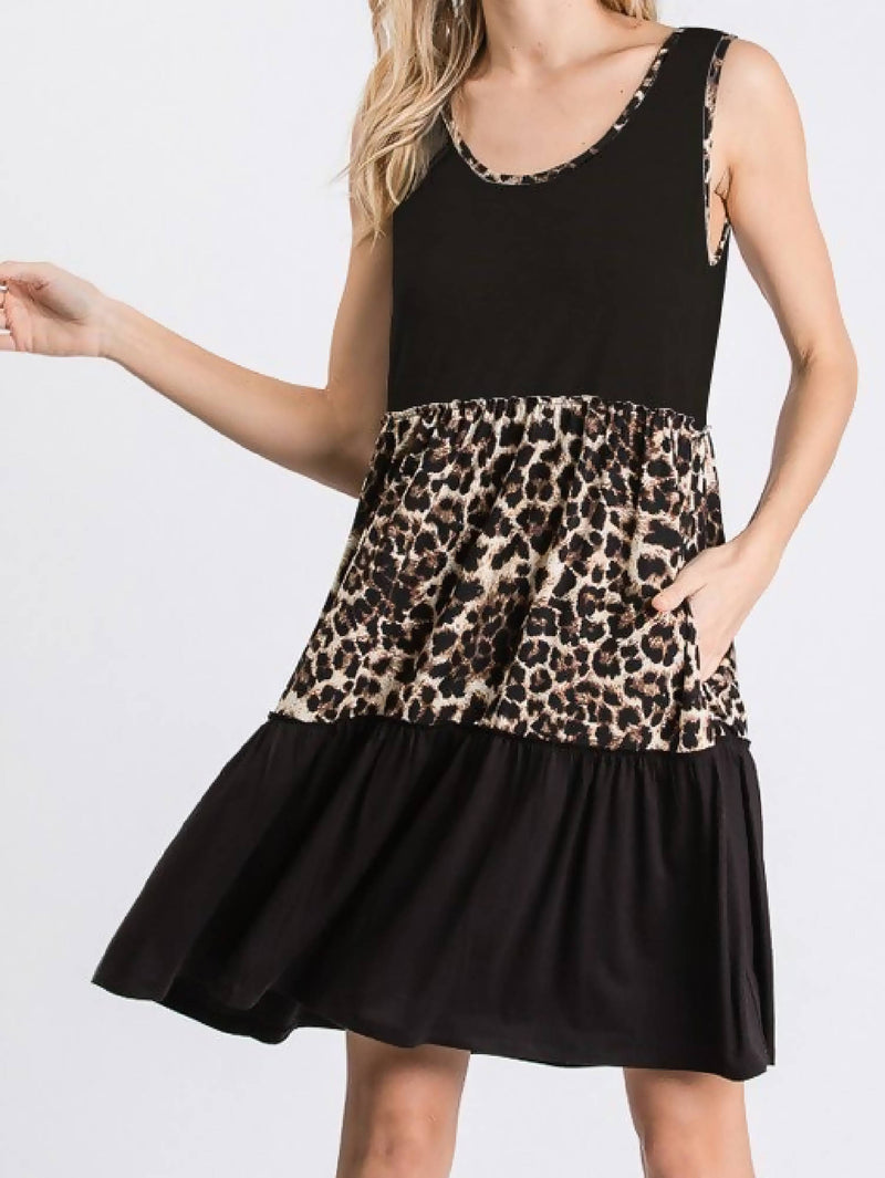 Dress - Sold & Leopard Print