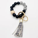 Wood Bead Keychain Wristlet