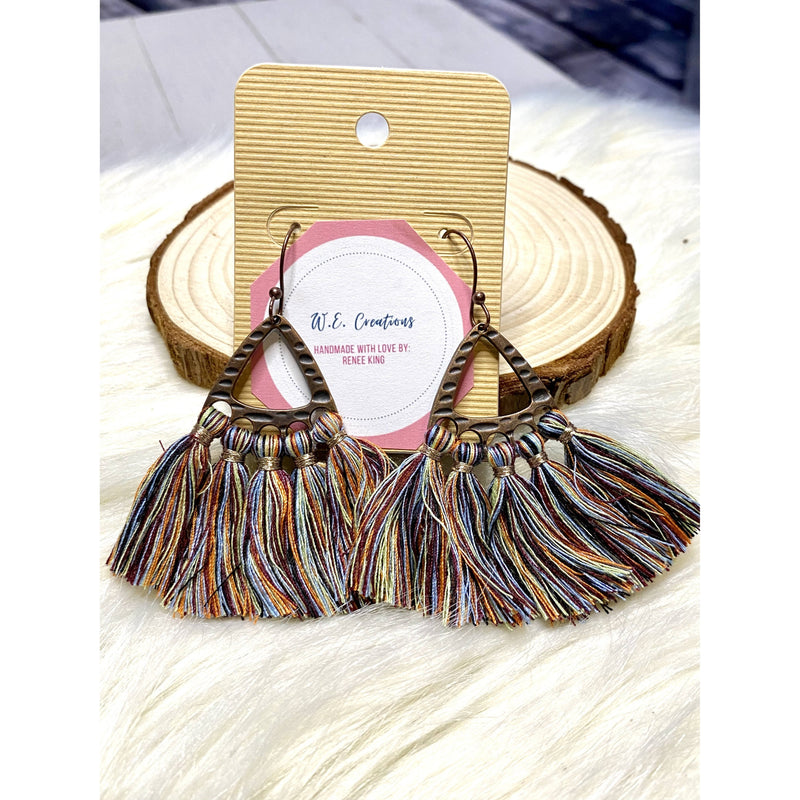 Multi-color Tassel Earrings