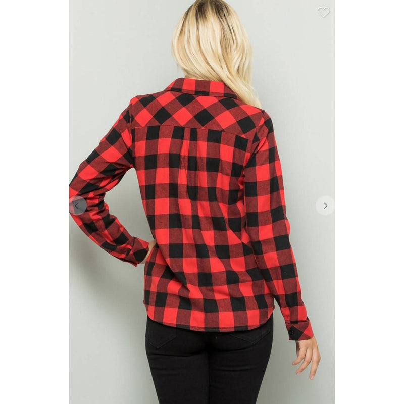 Buffalo Plaid Lined Button Up Flannel