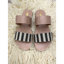 Beige & Black Knit Sandal